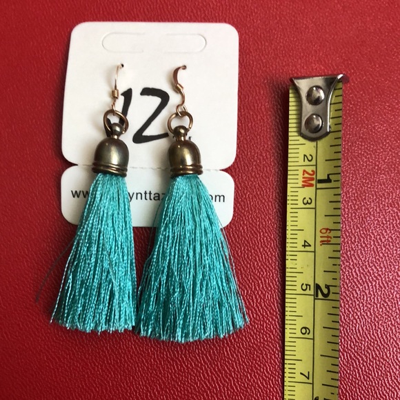 Tassel Earrings Gold Plated Hooks New - Picture 5 of 5